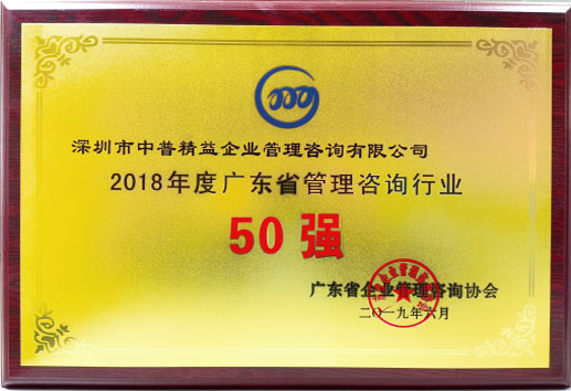 广东省企业管理咨询协会2018年度广东省管理咨询行业50强